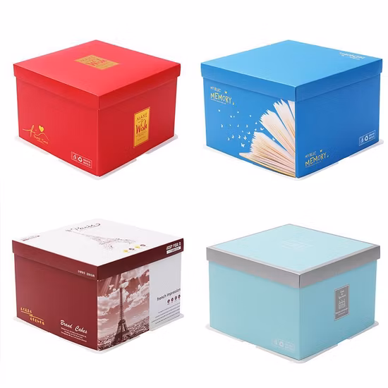 도매 판지 종이 휴대용 치즈 케이크 포장 상자 핸들 생일 케이크 베이커리 상자 제품 포장view More