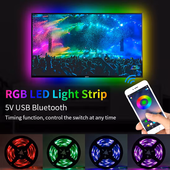 휴일 훈장을 위한 5V USB LED 지구 빛 24key 원격을 가진 5050 RGB 색깔